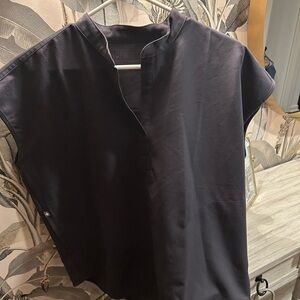 Figs Black Casual Button Down Shirt